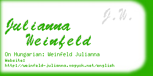 julianna weinfeld business card